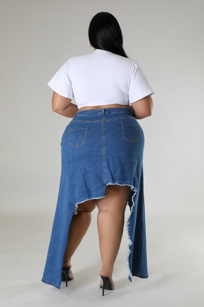 modern denim skirt - On the Runway Fashion
