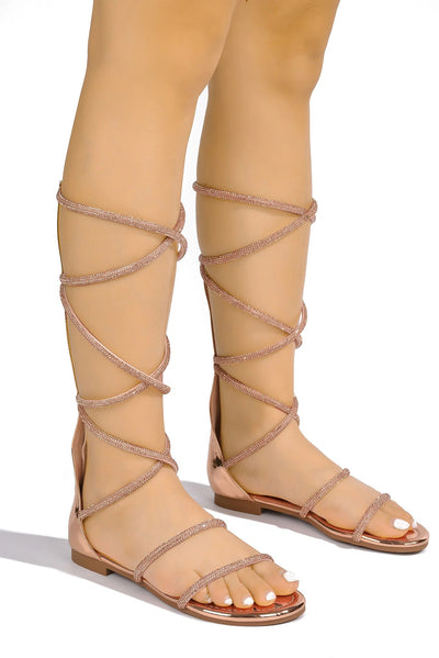 NARINA - ROSE GOLD - SANDALS - On the Runway Fashion