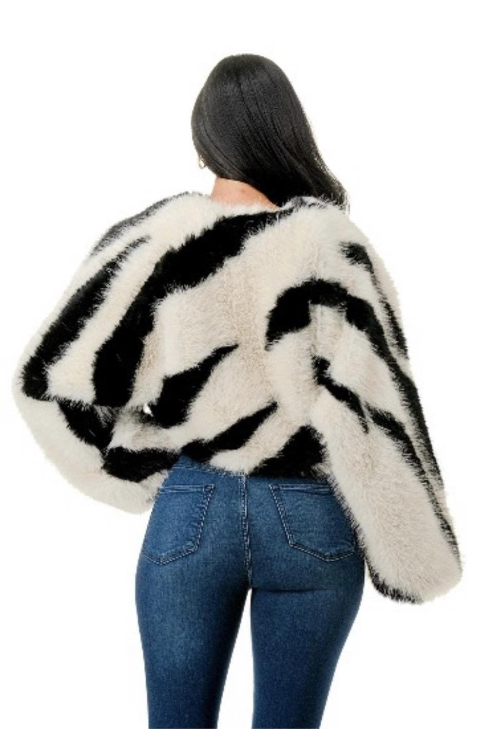 faux fur crop coat - On the Runway Fashion