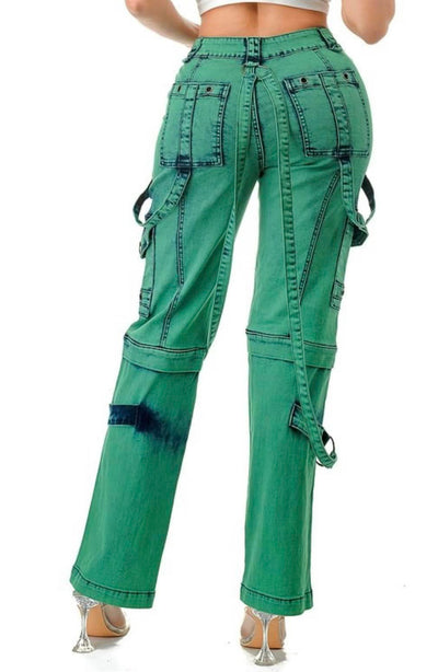 Plus Size Cargo Denim Pants - On the Runway Fashion