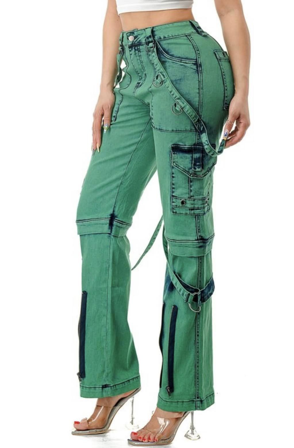 Plus Size Cargo Denim Pants - On the Runway Fashion