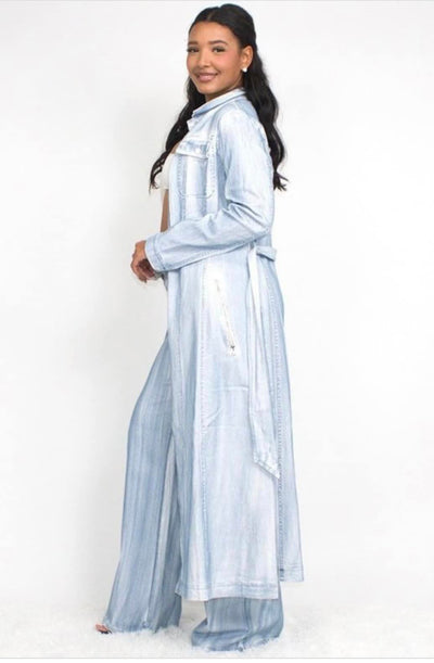 denim duster trench - On the Runway Fashion
