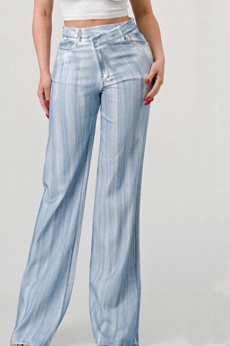denim pants (Duster sold Separately) - On the Runway Fashion