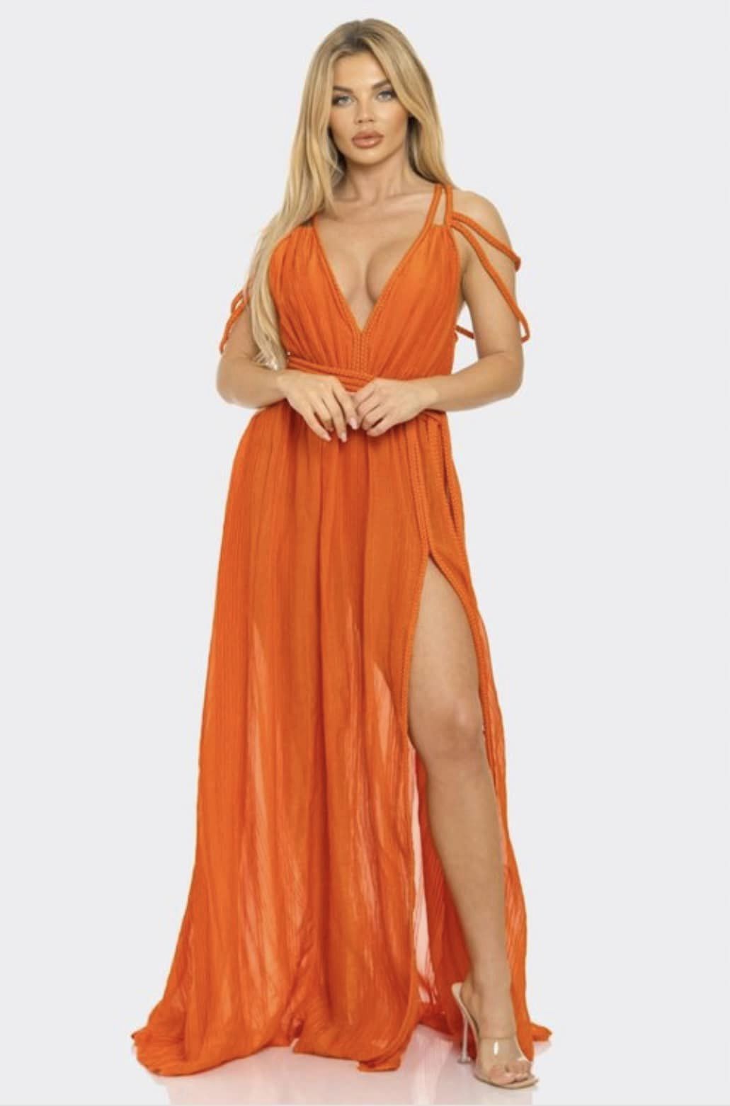 The Orange Godess Dress - On the Runway Fashion