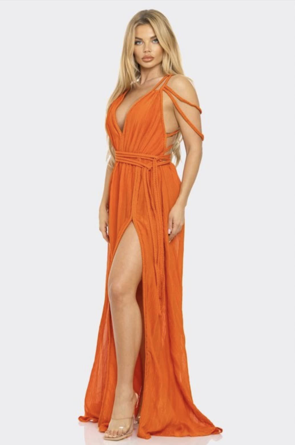 The Orange Godess Dress - On the Runway Fashion