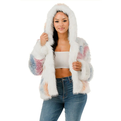 Milti color Faux Fur Coat (Restock)