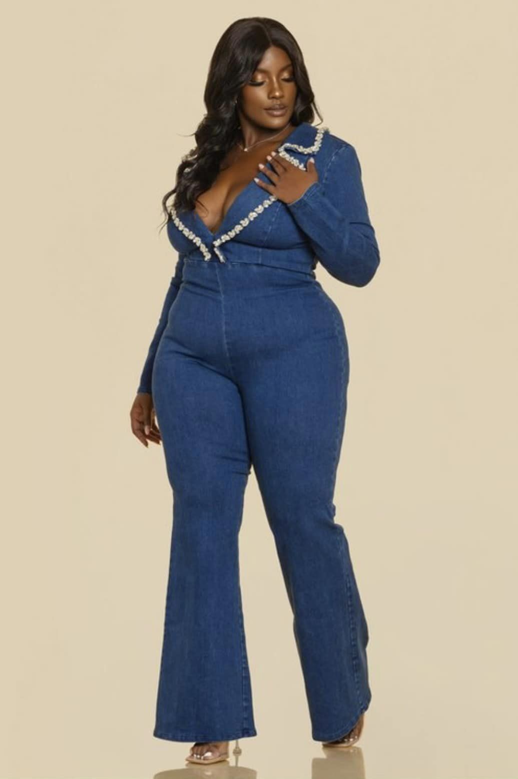 plus size jean jumper