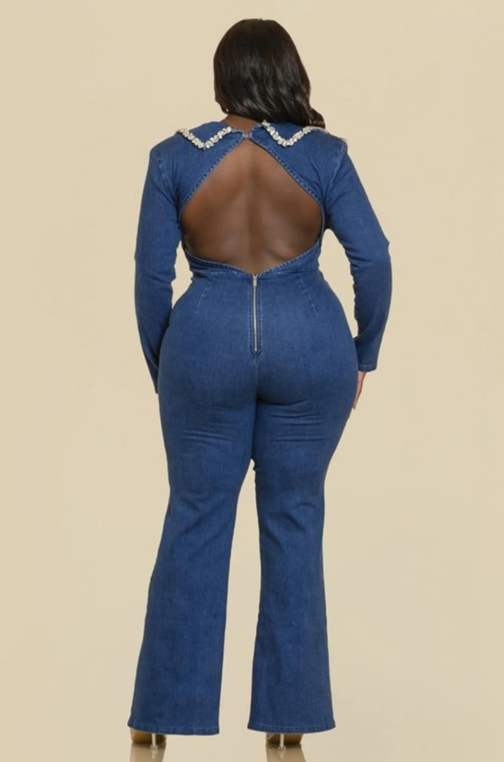 plus size jean jumper