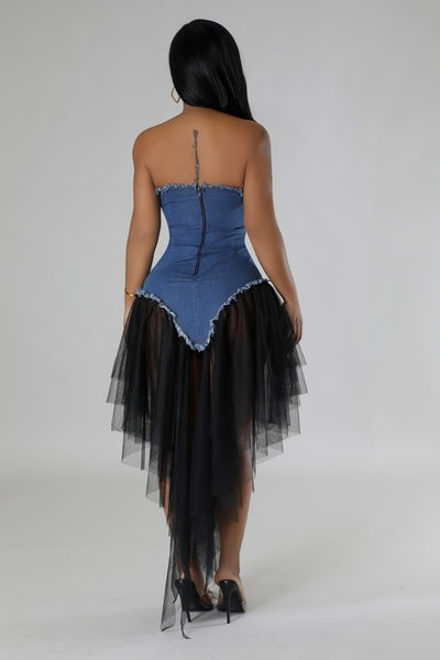 asymmetrical tulle dress - On the Runway Fashion