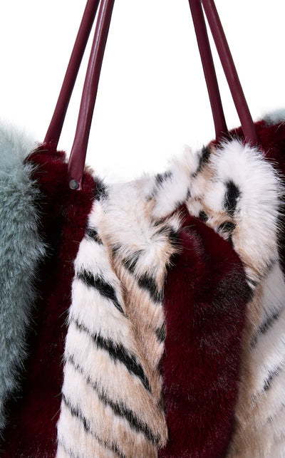 ROXANA-MULTI FAUX FUR HANDBAG
