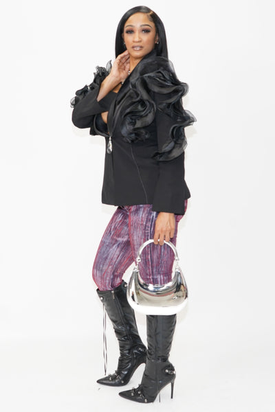 Super High Waisted Brush Painted Skinny Jeans - On the Runway Fashion