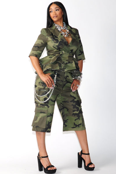 Camouflage Shorts - On the Runway Fashion