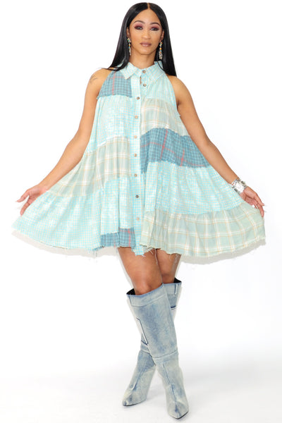 Tiered Plaid Dress - On the Runway Fashion