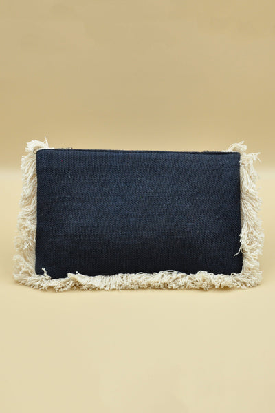 Dark blue Boho clutch bag - On the Runway Fashion