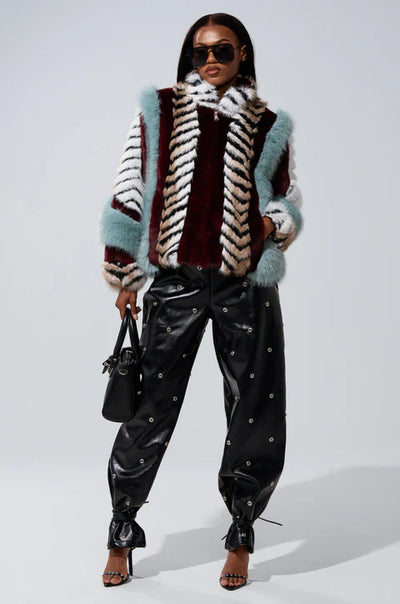 HAVE IT ALL PANELED FUR COAT - On the Runway Fashion