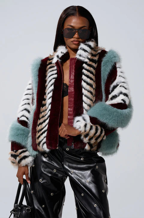 HAVE IT ALL PANELED FUR COAT - On the Runway Fashion