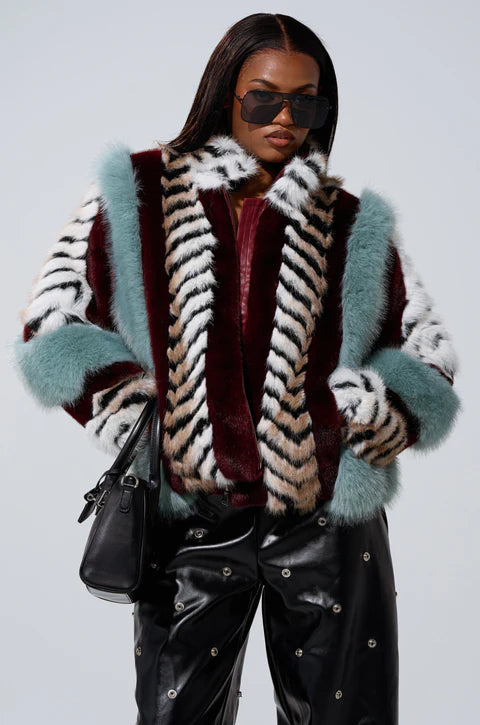 HAVE IT ALL PANELED FUR COAT - On the Runway Fashion