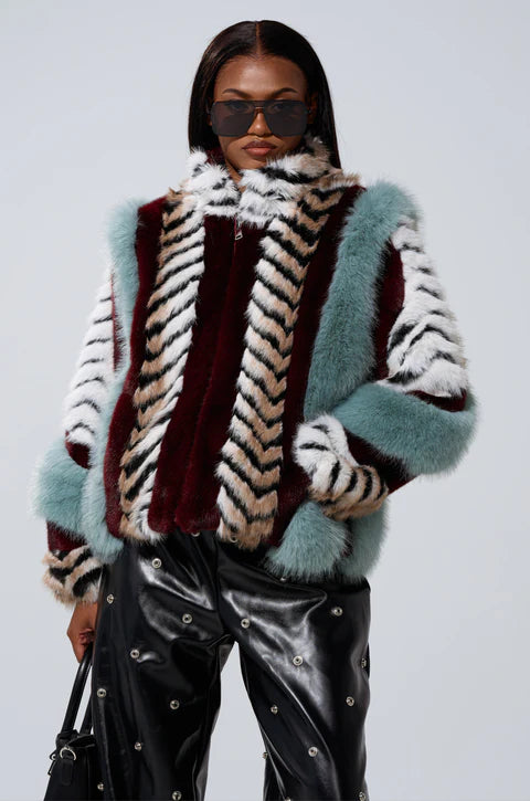 HAVE IT ALL PANELED FUR COAT - On the Runway Fashion