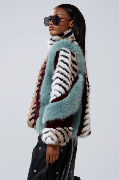 HAVE IT ALL PANELED FUR COAT - On the Runway Fashion