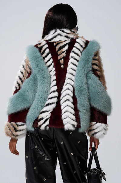 HAVE IT ALL PANELED FUR COAT - On the Runway Fashion
