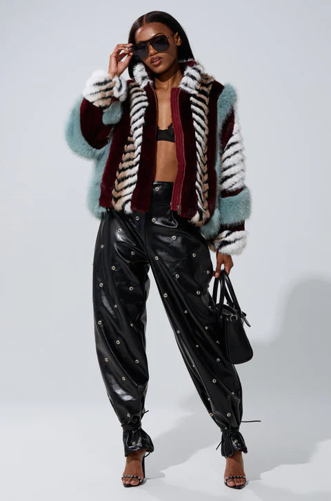 HAVE IT ALL PANELED FUR COAT - On the Runway Fashion