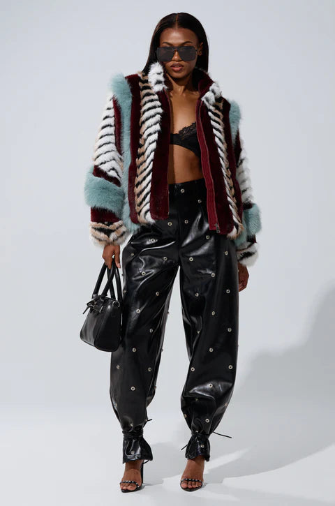 HAVE IT ALL PANELED FUR COAT - On the Runway Fashion