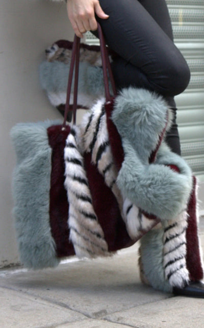 ROXANA-MULTI FAUX FUR HANDBAG