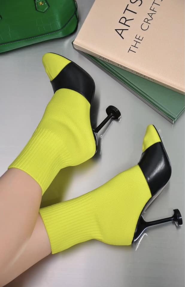 NEON ANKLE BOOTIES SHOES - On the Runway Fashion