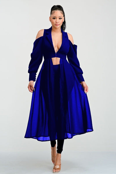 CLASSIC CUTOUT MESH TOP {PRE-ORDER SHIPS( color is Blue) - On the Runway Fashion