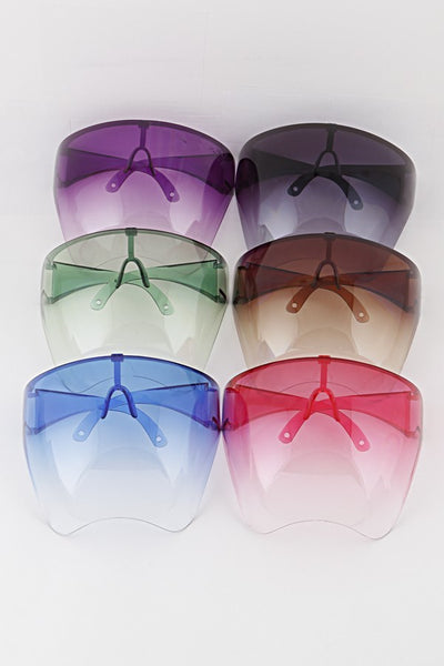 Gradient Face Shield Sunglasses - On the Runway Fashion